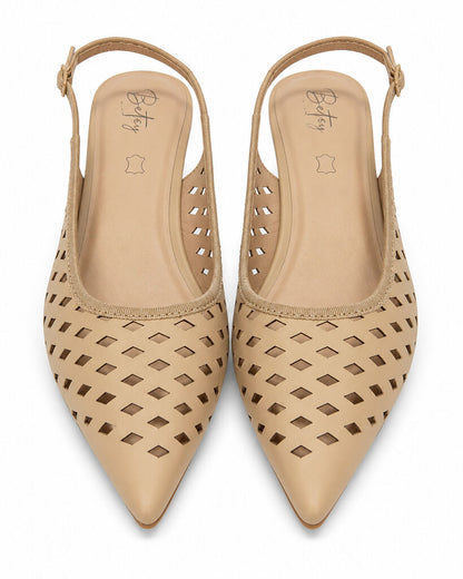 Sling-Back Nabuk L.BEIGE