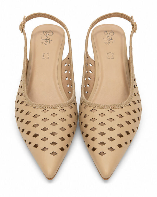 Sling-Back Nabuk L.BEIGE