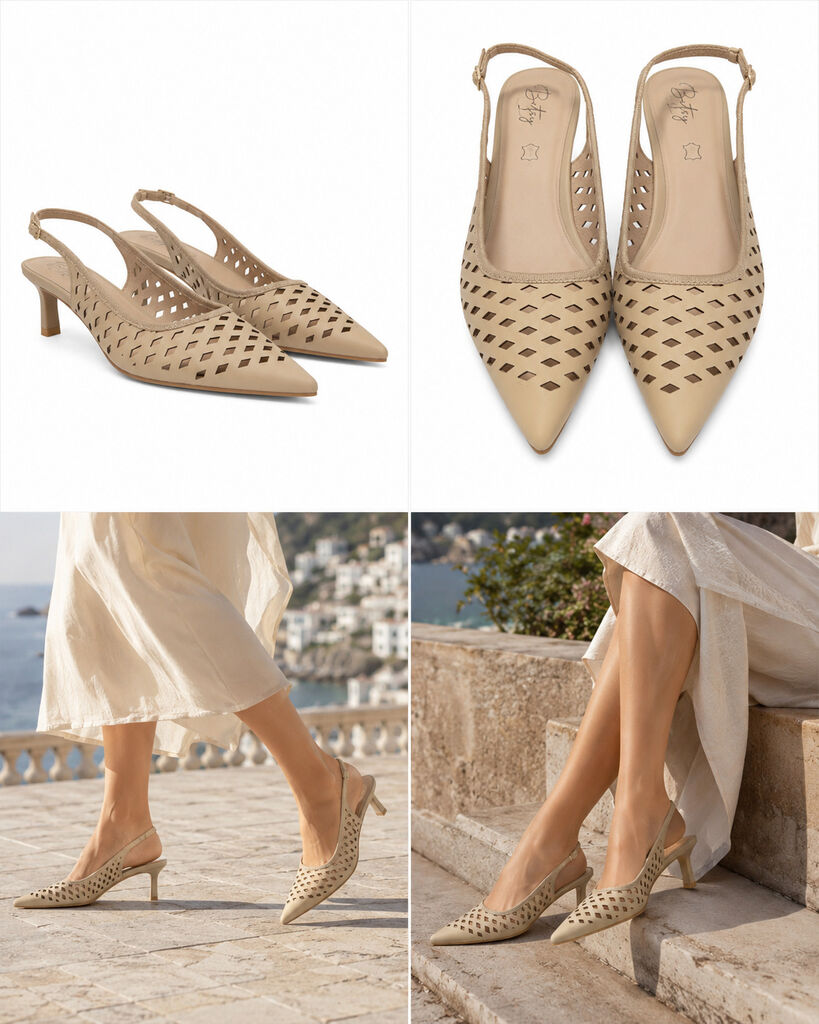 Sling-Back Nabuk L.BEIGE