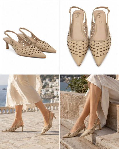 Sling-Back Nabuk L.BEIGE