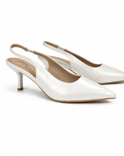 Sling-Back Nappa WHITE