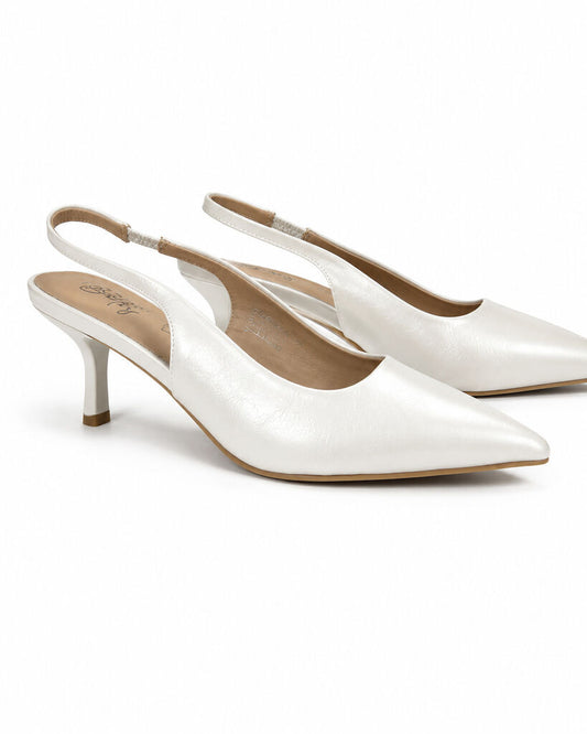 Sling-Back Nappa WHITE