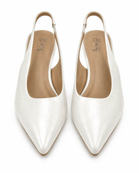 Sling-Back Nappa WHITE