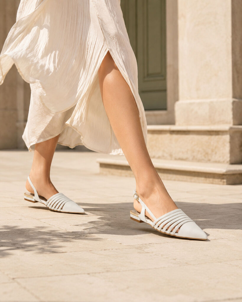 Flat Shoe Nappa WHITE