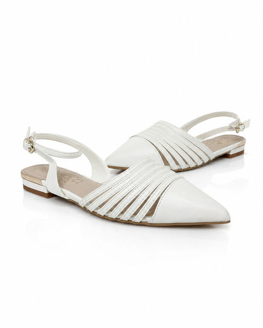 Flat Shoe Nappa WHITE