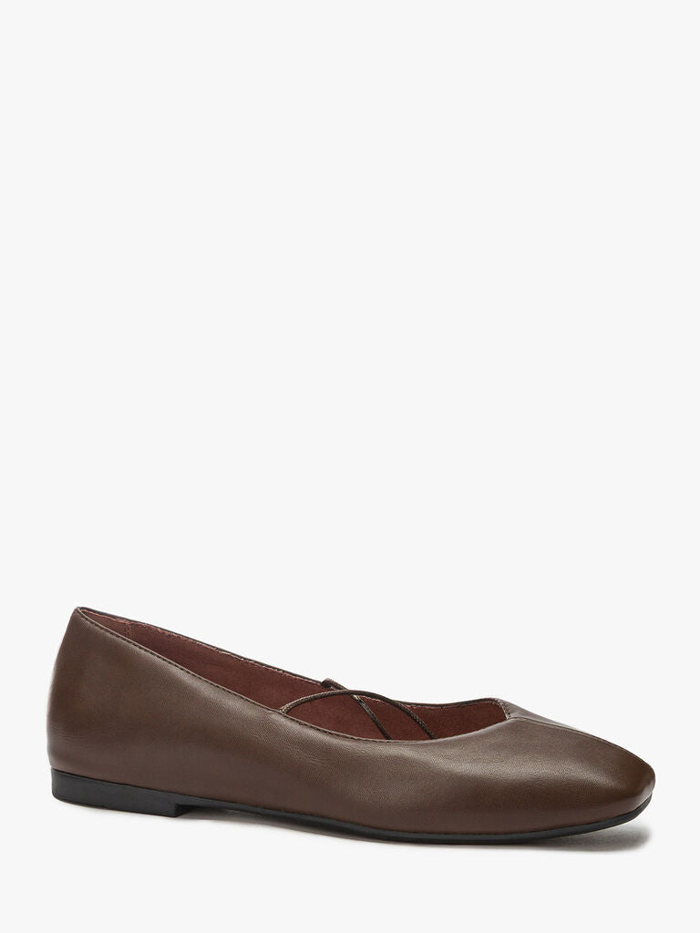 Mary Jane Shoe Nappa DBROWN