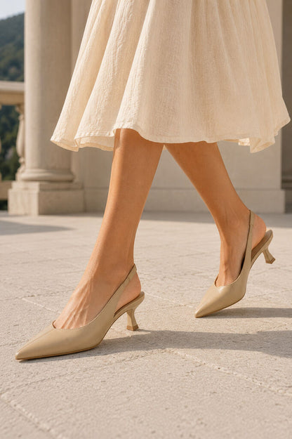 Sling-Back Nappa BEIGE