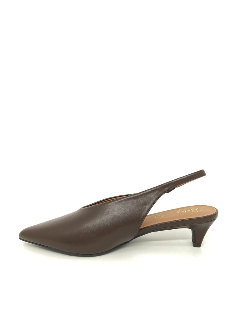 Sling-Back Nappa DBROWN