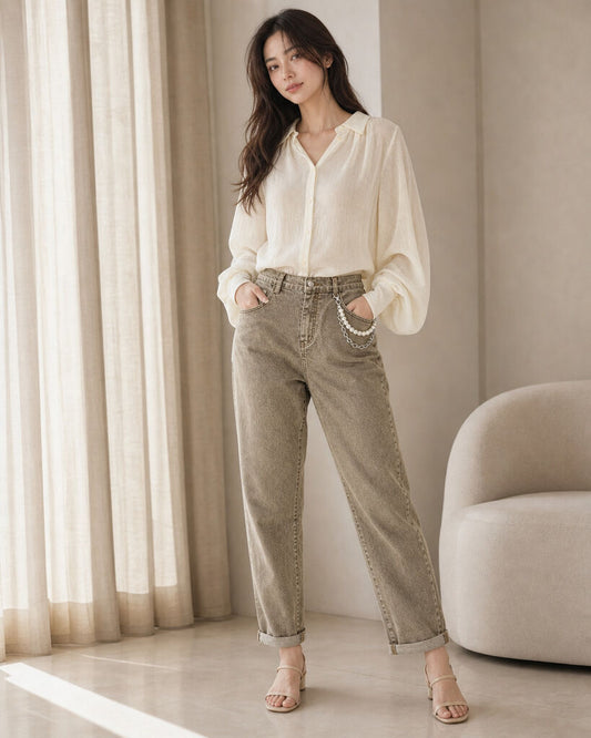 Jeans - KHAKI