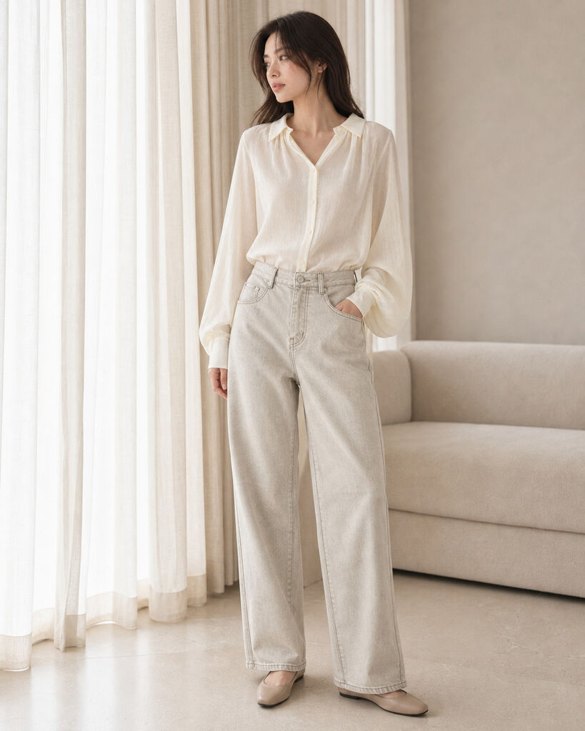 Jeans - KHAKI