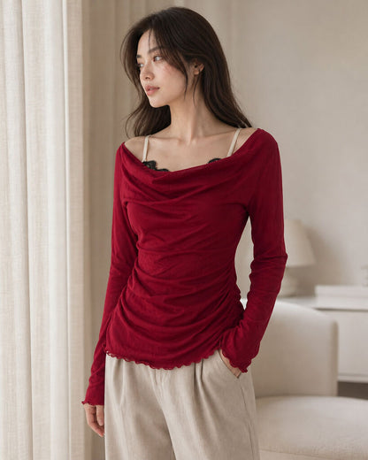 Top Long Sleeves - RED