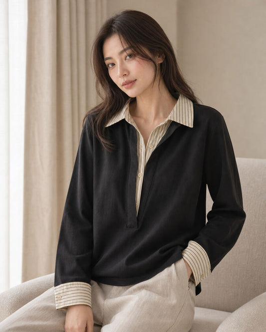 Top Long Sleeves - BLACK