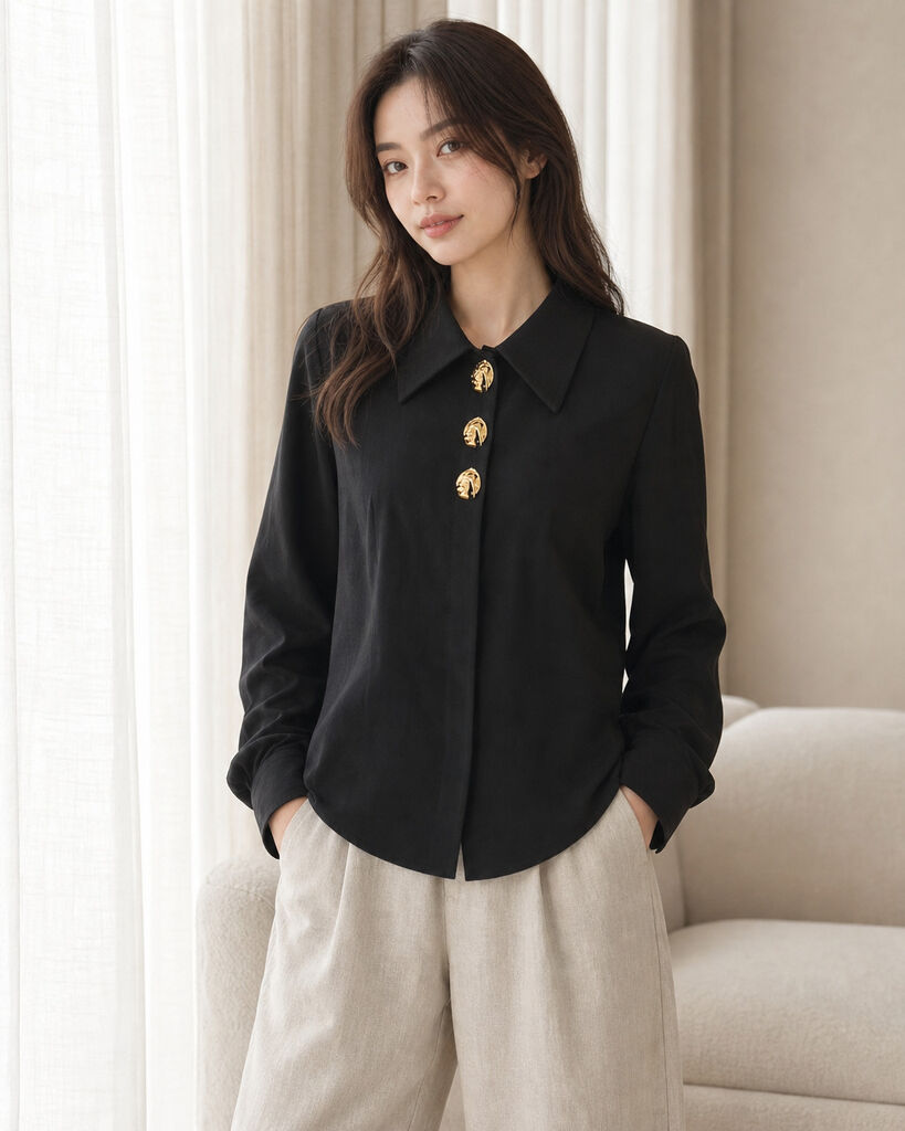 Top Long Sleeves - BLACK
