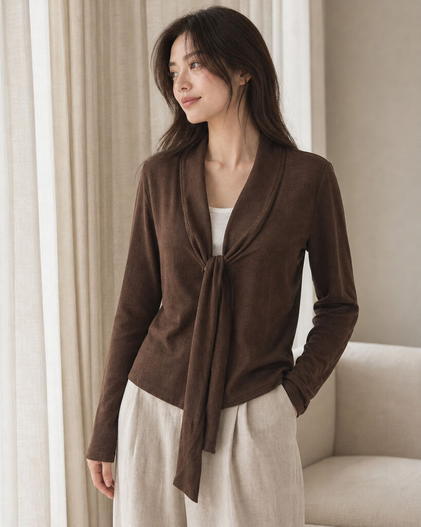 Top Long Sleeves - BROWN