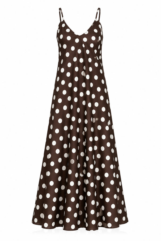 Dress Dot Print BROWN