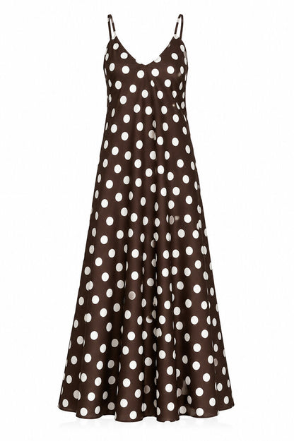 Dress Dot Print BROWN