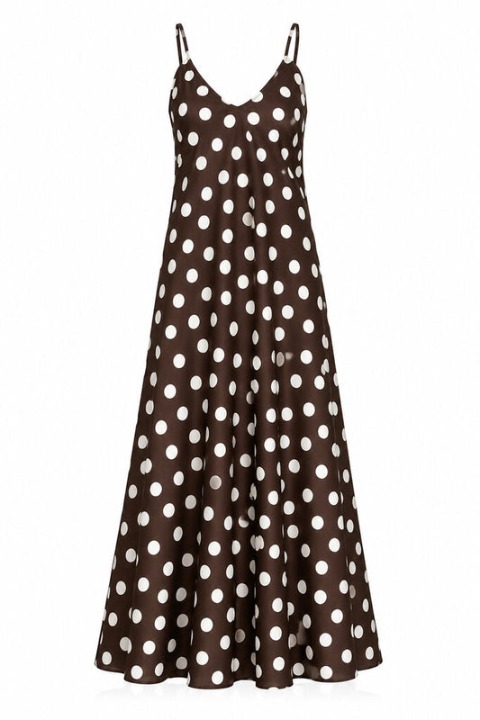Dress Dot Print BROWN