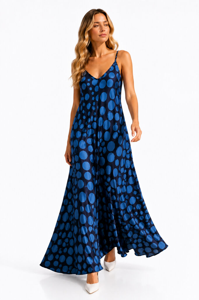 Dress Dot Print BROWN