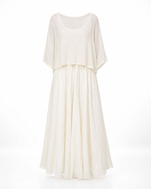 Top+Skirt - BEIGE