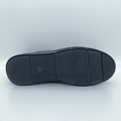 Black Textured Sneakers with Lace-Up Closure