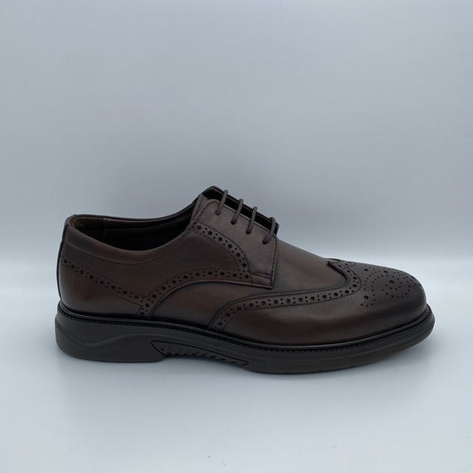 Brown Leather Wingtip Dress Shoe