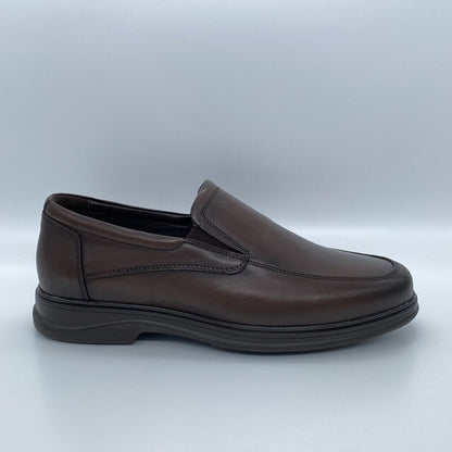 Brown Leather Loafer with Comfort Sole