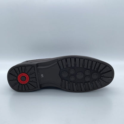 Brown Leather Loafer with Comfort Sole