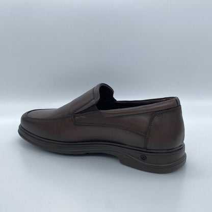 Brown Leather Loafer with Comfort Sole