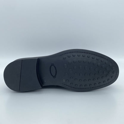 Black Leather Loafer with Classic Penny Strap