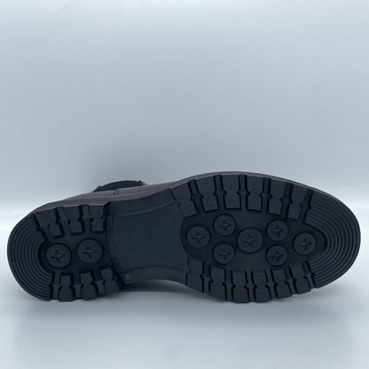 Black Textured Chelsea Boot with Chunky Sole