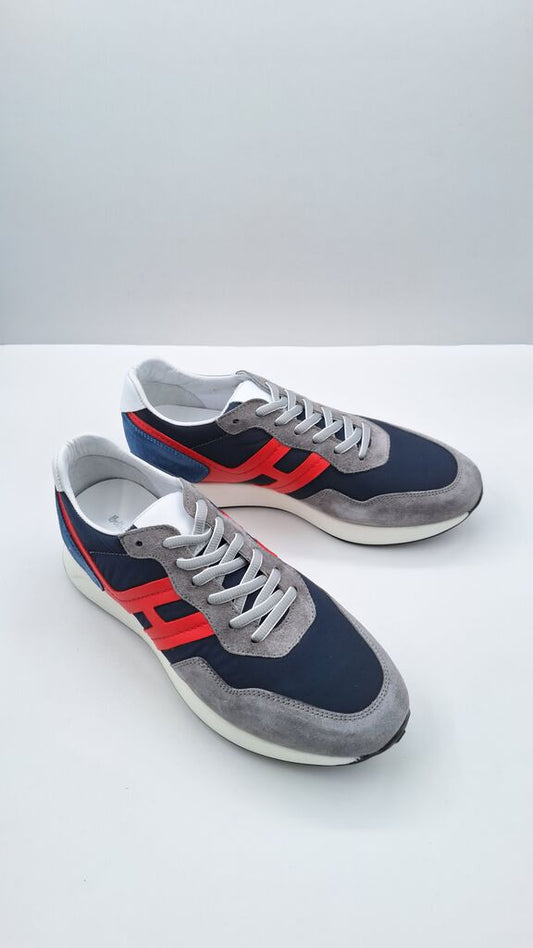 Navy and Red Dual-Tone Casual Sneakers