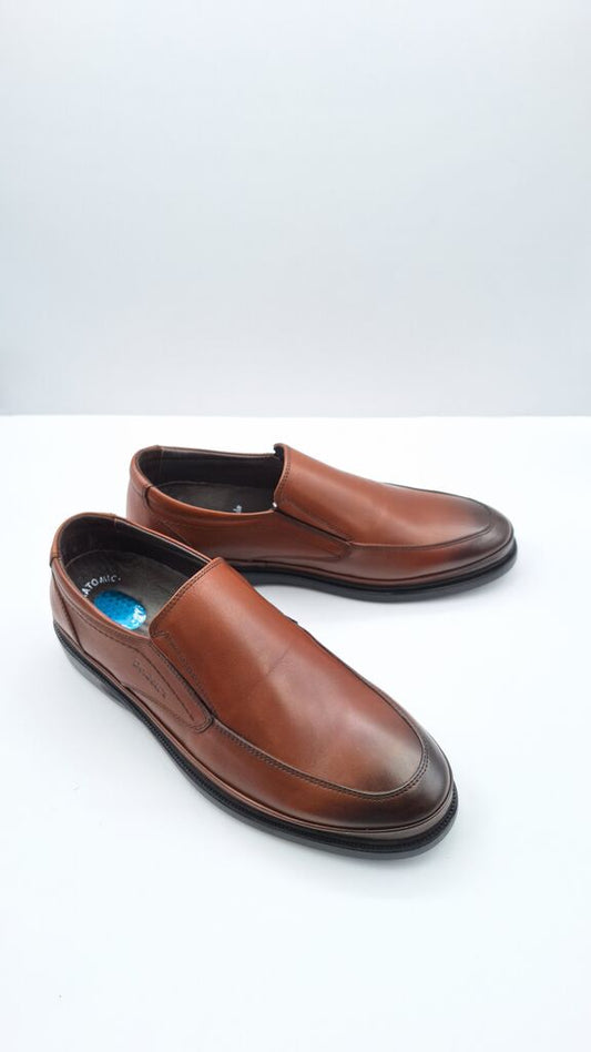 Brown Slip-On Loafers with Classic Design