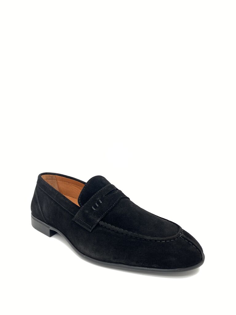 Black Suede Loafers with Sleek Design