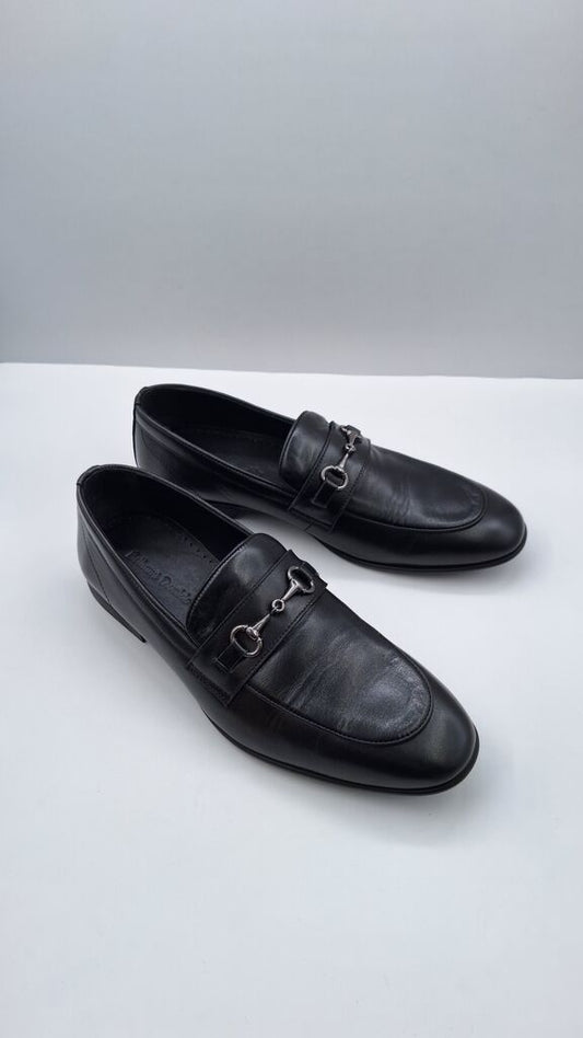 Black Loafer with Metal Accent