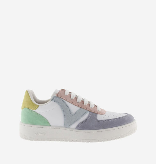 Multicolor Suede Patchwork Sneakers