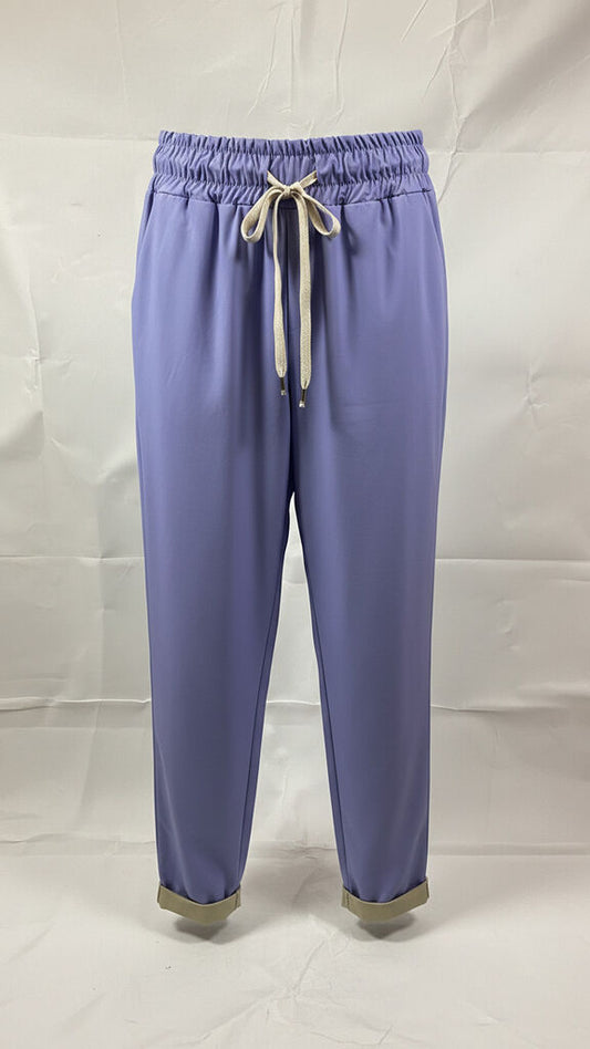 Lavender Soft-Touch Relaxed Lounge Pants