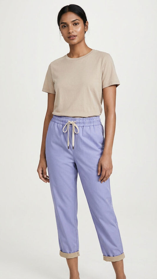 Lavender Soft-Touch Relaxed Lounge Pants