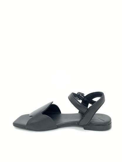 Black Sandal with Adjustable Strap