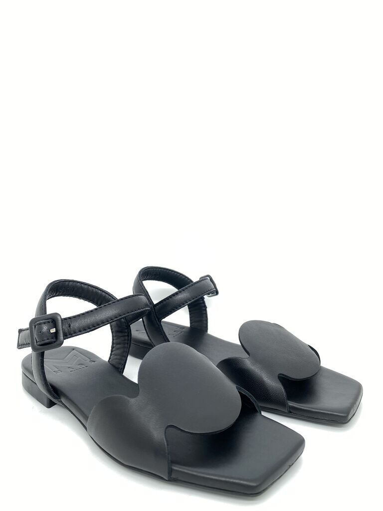 Black Sandal with Adjustable Strap