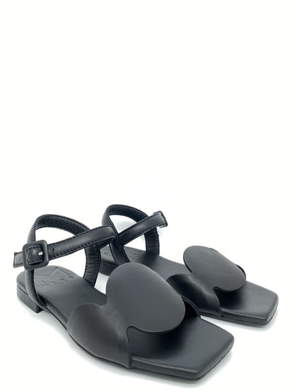 Black Sandal with Adjustable Strap