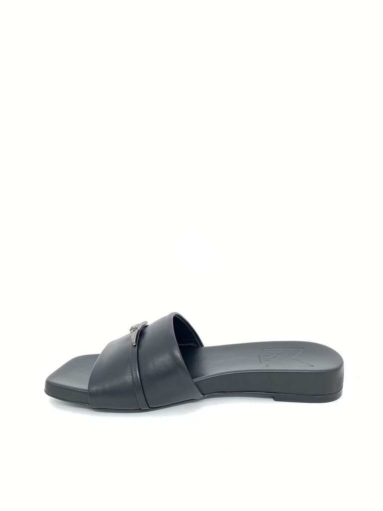 Black Slide Sandals with Minimalist Design