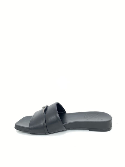 Black Slide Sandals with Minimalist Design