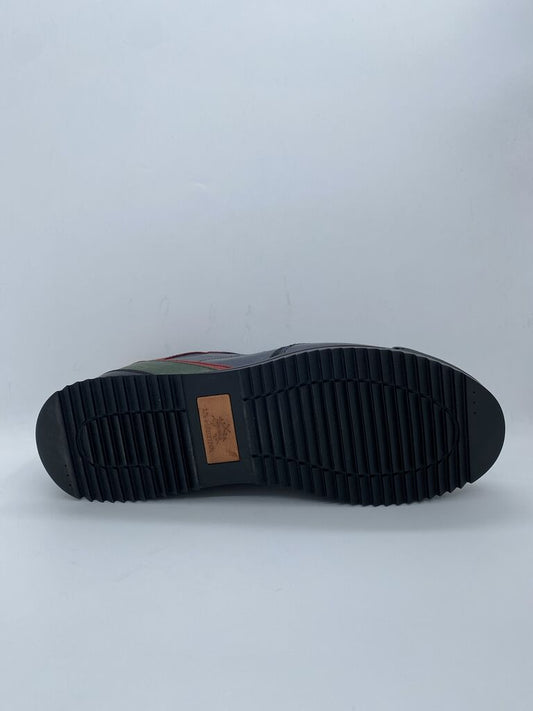 Colorblock Leather Sneaker with Low Profile