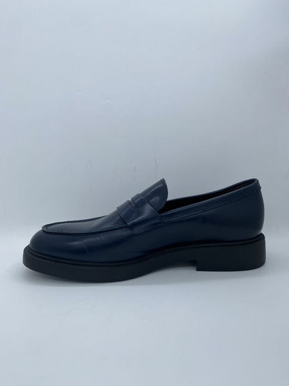 Navy Leather Loafer Classic Penny Style