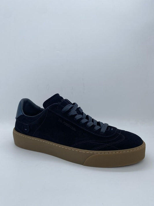 Navy Suede Sneakers with Gum Sole