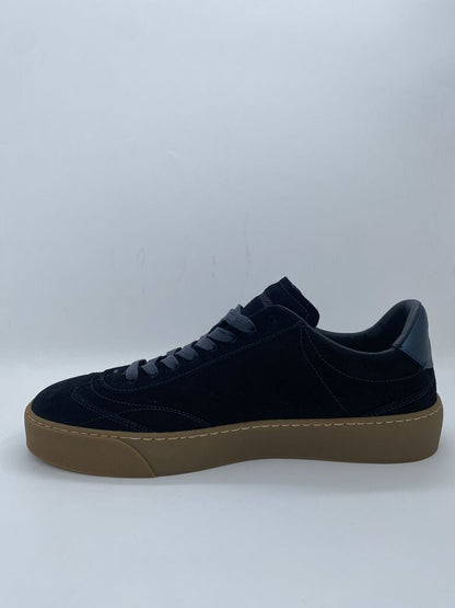 Navy Suede Sneakers with Gum Sole