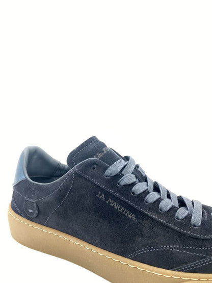 Navy Suede Sneakers with Gum Sole