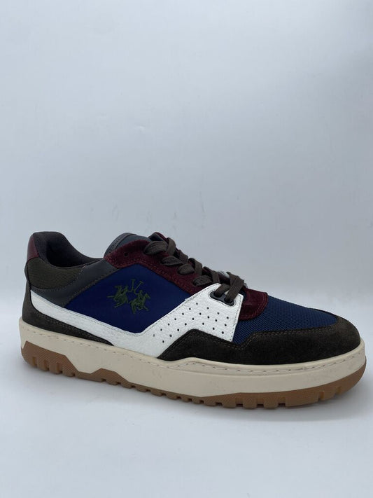 Colorblock Suede Sneaker with Contrast Soles