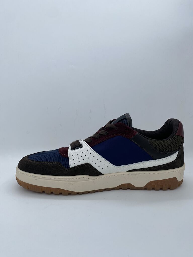Colorblock Suede Sneaker with Contrast Soles