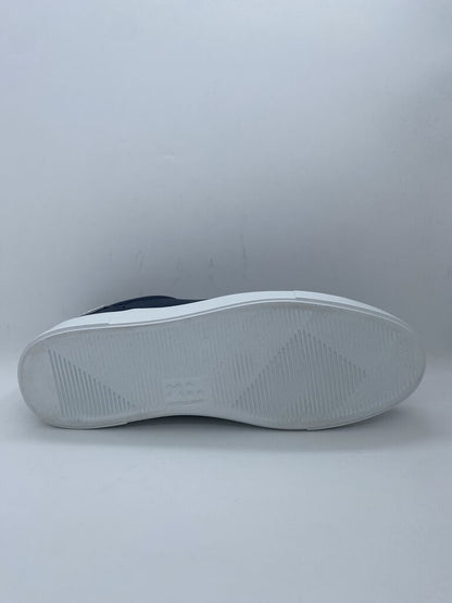 Navy Leather Classic Sneakers with White Sole